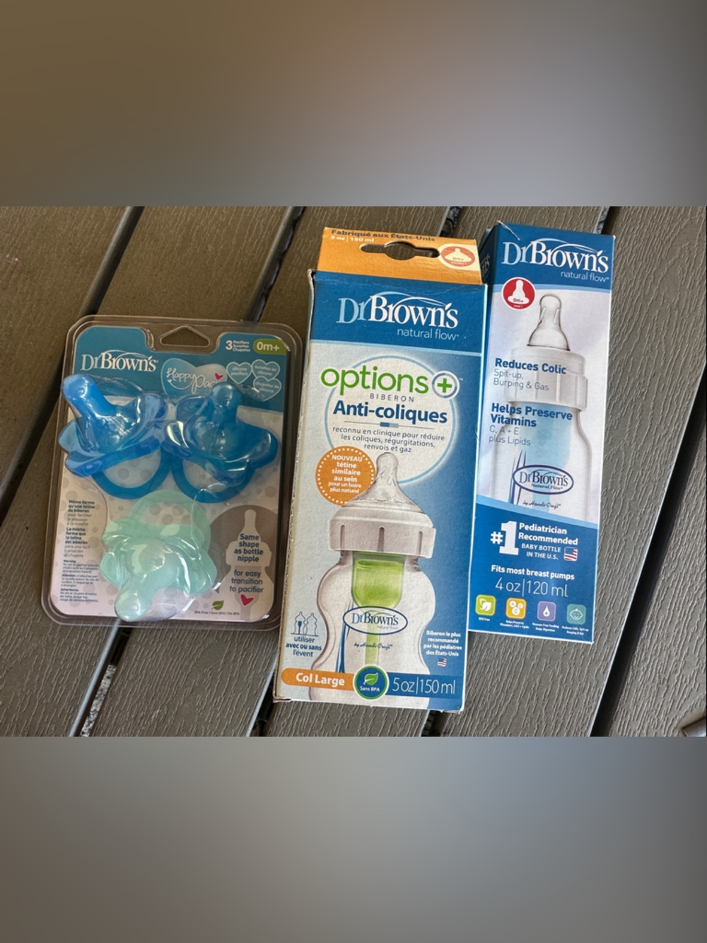 Dr. Brown's Baby Bottle and Pacifier Set - Blue/Teal